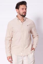 Tommy Hilfiger Bézs lenvászon ing, Size S, férfi, pamut (DM0DM20875 ACT)