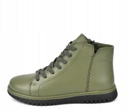 Ravini Női tornacipő, természetes bőr, zöld (23661/KH)