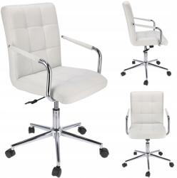 Jumi Quatro ergonomikus íróasztali forgószék, ökobőr, fehér (CM-307728)