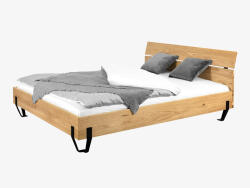 OS KAPERA tömörfa franciaágy - tölgy Méret: 160x200