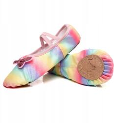 Lelka Táncos Balettcipő, hagyományos, ritmikus, színes, Size 27 (R001 - COLORFUL BUTTERFLY - 27)