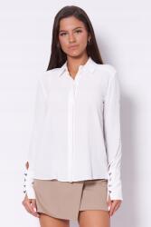 Patrizia Pepe Hosszú ujjú ing, 8C0761 A8I1, 42, fehér, viszkóz (8C0761 A8I1 W146)