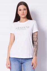 Giorgio Armani Fehér pamut póló Armani Exchange XW000387 AF10354, XS, 100% pamut, női (XW000387 AF10354 U0002)