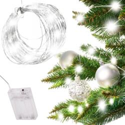  10 m-es 100 micro LED-es elemes fényfüzér, tündérfény, időzíthető, hideg fehér (KX5253_1)