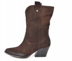 GAMIS Női cowboy csizma Gamis 8074/BW valódi velúrbőr sötétbarna méret 37 (8074/BW )