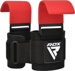 RDX Gym hook strap черно, червено, бяло (wan-w5r+)