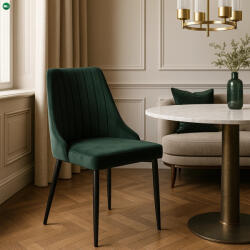Mebel Elite Zöld Bársony Étkezőszék. BARI