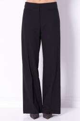 Patrizia Pepe Fekete széles nadrág, 72% poliészter, 23% viszkóz, 5% elasztán, Loose fit (2P1725/A498 K103)