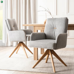 Mebel Elite Szürke Forgó Étkező/Tárgyalószék. BIANCO