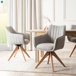 Mebel Elite Forgó Étkező/Tárgyalószék Világos Szürke Színben. LEMON