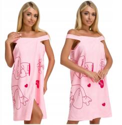 MAKOIA Pareo Női Szauna Törölköző, medencéhez, strand tunika, 78×135cm, rózsaszín (sauna hammam duży ręcznik tunika)