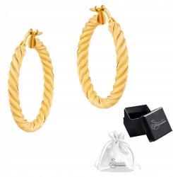 Ulex Premium Ezüst fülbevaló, 925, aranyozott, csavarozott, Ø 3, 2cm (KT-393Z-K)