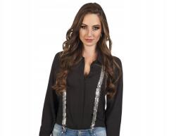  Ezüst flitteres vállpántok, univerzális méret, békákkal rögzítve (8712026005946)