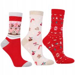 Moraj Női Karácsonyi Zokni, 3db-os csomag, Size 35/38, pamut (CSLS250-027)