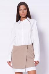 Patrizia Pepe Ruha, fehér mini ing, bézs szoknya, női (8A1562/A623 J4L0)