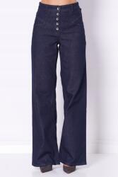 Patrizia Pepe Flare farmer, sötétkék, 99% pamut, női, Ősz/Tél 2025/2026 (8P0719 D113 CA74)