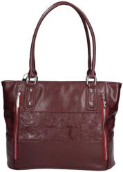 Karen N 087 bordó virág rostbőr női táska