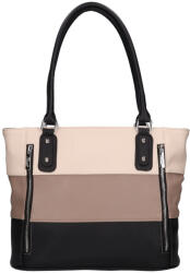 Karen N 087 bézs drapp fekete rostbőr női táska