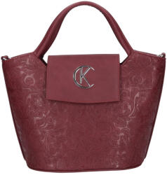 Karen rostbőr táska 9420 bordó virág