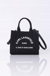 KARL LAGERFELD Fekete szövet kézitáska, One size, 18×14×9cm (A3W50118 999)