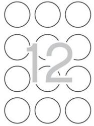 APLI Etikett, 60 mm kör, színes, APLI, neon sárga, 240 etikett/csomag - officeland