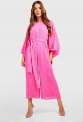 Boohoo Pliszírozott Overál, rózsaszín, Size 40, 100% poliészter