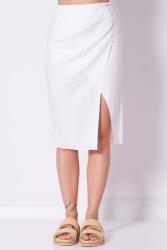 Armani Exchange fehér szoknya, 55% len, normál szabás (XW000458 AF12814 WHITE)