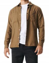 sinsay Barna Férfi Ing, Regular Fit, velúr utánzat, Size 34, XS