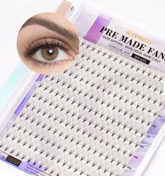  10D W Shape PreMade Fanolt Tincses műszempilla 12 sor, 0, 07 D - 9mm