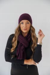  Kasmír-szilva Szett, sapka és sál, kasmír és gyapjú keverék