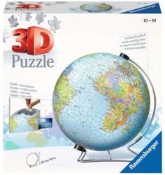 Ravensburger Politikai Földgömb 3D Puzzle, 540db, 23cm széles, angol nyelv (124367)