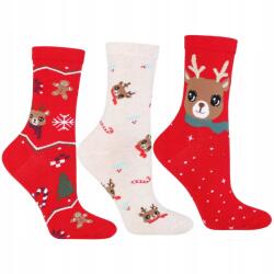 Moraj Karácsonyi Zokni, rénszarvas mintával, 3 db-os, Size 35/38 (CSLS250-026)