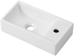 Cerano - Giovanni kerámia mosdó, jobb oldali fali - fényes fehér - 41x22, 5 cm