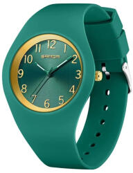 SANDA Ceas Copii Sanda 6186 Verde-Auriu , Design Sport, Analog, Rezistent la Apa 5ATM Ceas
