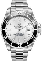 Tevise Ceas barbatesc de mana Mecanic Automatic Luxury Elegant Argintiu Alb Ceas