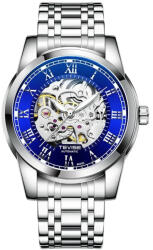 Tevise Ceas barbati Tevise Mecanic Automatic Argintiu Analog Afisare data Otel Ceas