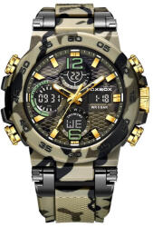 LIGE Ceas Barbati Lige 0077 Camuflaj , Design Military, Functii Multiple, AfiE aj Luminos, Rezistent la Apa 5ATM Ceas