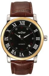 T-WINNER Ceas barbatesc de mana T-Winner Clasic Vintage Mecanic Automatic Retro Casual Elegant Maro Negru Ceas