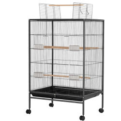 leniaxl Masszív, gurulós madárkalitka tartozékokkal - kiszállítás 1 munkanap