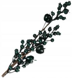  Dekorációs ág, berkenye almával, zöld, 71cm, polisztirol (XY15-026B-1)