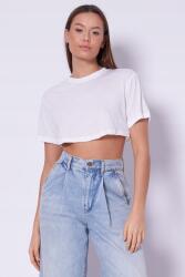 Giorgio Armani Rövid ujjú póló, fehér, női, 66% poliészter, 34% viszkóz (3DYT47 YJFRZ 1000)