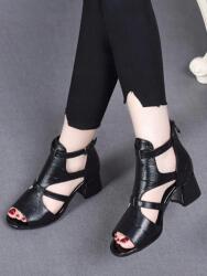 Shein Magassarkú Szandál, Size 39, fekete, új (SX2403064364216836)