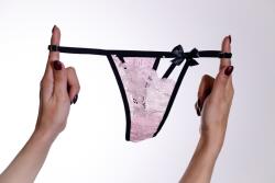 Lucifer Állítható pántos CSIPKÉS-MASNIS tanga több színben Rózsaszín 27037