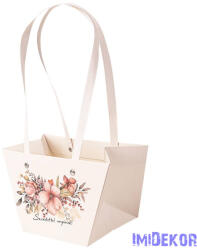  Szeretettel anyának" feliratos virág táska 20(h) x 12(sz) x 12(m) cm