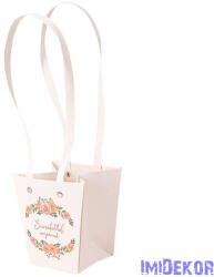  Szeretettel anyának" feliratos virág táska 12(h) x 12(sz) x 12.5(m) cm