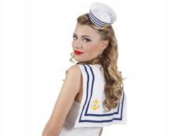 Boland Tengerész gallér, fehér-kék, arany horgonyokkal, univerzális méret (B44354)