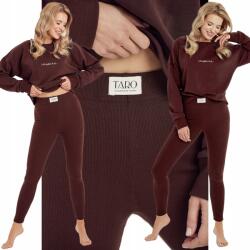 Taro Női Leggings, bordázott, pamut, Size S, barna (LEGGINSY TARO SELENA 3025 S)