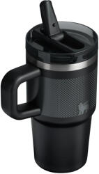 STANLEY Pahar Termos cu pai pliabil Quencher ProTour Flip Straw Tumbler Stanley, 0.59l, Black Fade ST10-12484-095