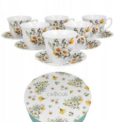 Duo Daisy csészealj szett, 6 db, 250 ml, virágmintás (4638)