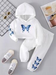 Shein Lány melegítő szett, pulóver, nadrág, pillangók, Size 80